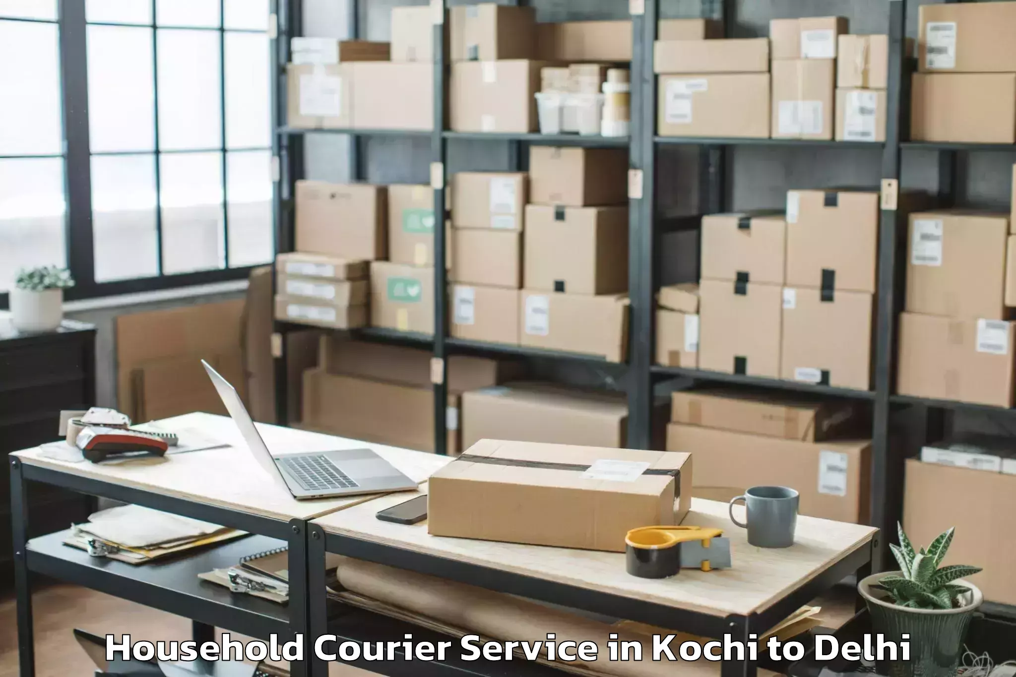 Affordable Kochi to Flatted Factory Complex Okhla Household Courier